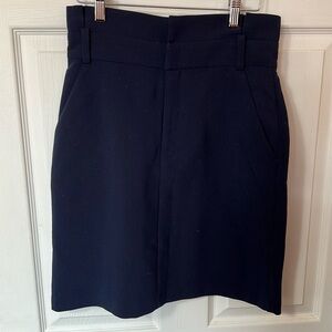 Banana Republic Factory navy blue mini paper bag pencil skirt size 2​